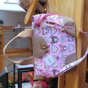 Tokidoki print Donatella handmade convertible satchel
